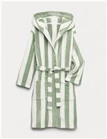 Pure Cotton Striped Hooded Robe (9 Mths-10 Yrs)