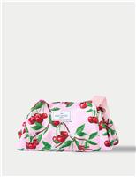Drawstring Flat Lay Makeup Bag - Cherries