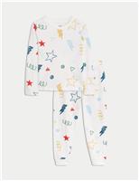 Pure Cotton Doodle Graphic Pyjamas (1-8 Yrs)