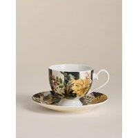 Striped Floral Cup & Saucer
