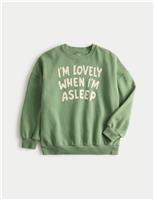 Cotton Rich Slogan Sweatshirt (1-10 Yrs)