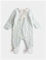 Pure Cotton 2.5 Tog Double Zip Sleepsuit (0-12 Mths)
