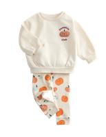 2pc Cotton Rich Pumpkin Outfit (0-3 Yrs)
