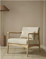 Sherwood Light Oak Chenille Accent Chair