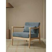 Sherwood Light Oak Velvet Accent Chair