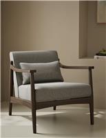 Sherwood Dark Oak Chenille Accent Chair