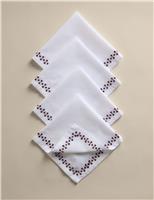 Set of 4 Pure Cotton Floral Napkins