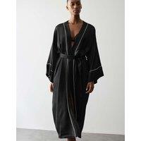 Autograph Satin Long Wrap Black