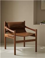 Oskar Faux Leather Accent Chair