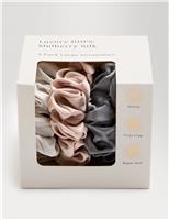 3pk Mulberry Silk Chunky Scrunchies