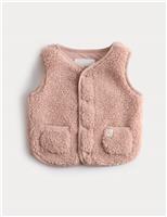 Borg Snap-Button Gilet (0-3 Yrs)