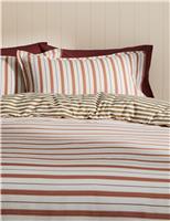 Pure Brushed Cotton Striped Bedding Set