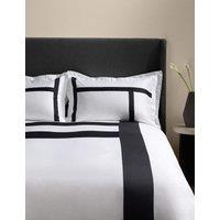 M&S X Kelly Hoppen Sateen Applique Bedding Set Black Mix