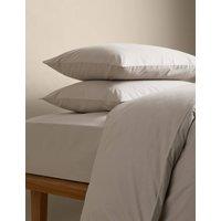 M&S Body Sensor Pure Cotton Bedding Set Silver Grey