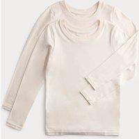 M&S 2 Pack Heatgen Thermal Lightweight Tops (2-14 Yrs) Ivory