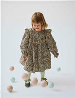 2pc Cotton Rich Floral Dress & Tights Set (1-10 Yrs)