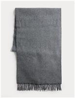 Merino Wool Houndstooth Scarf
