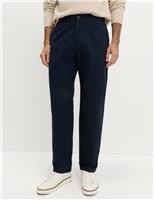 Pure Cotton Herringbone Trousers