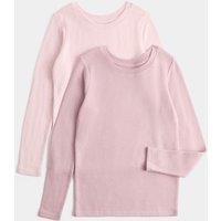 M&S 2 Pack Heatgen Thermal Tops (2-14 Yrs) Pink Mix