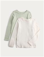M&S 2 Pack Heatgen Thermal Tops (2-14 Yrs) Pink Mix