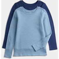 M&S 2 Pack Heatgen Thermal Tops (2-14 Yrs) Navy Mix