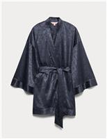 Lisianthus Satin Floral Jacquard Wrap