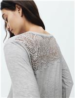 Viscose Lace Long Sleeve Nightdress