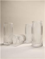 Set of 4 Celine Ribbed Highball Glasses