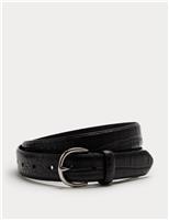 Leather Croc Texture New Buckle Belt