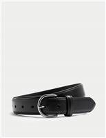 Textured Leather Buckle Belt