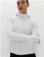 Ultra Heat Brushed Zip Up Fitted Running Hoodie