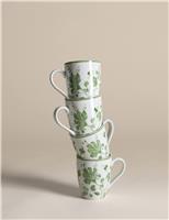 Set of 4 Floral Bee Mugs