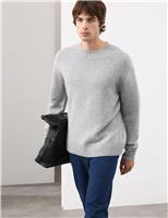 Cashmere and Wool Blend Crew Neck Jumper