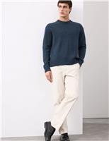 Cashmere and Wool Blend Crew Neck Jumper