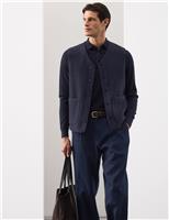 Wool Blend Textured Fleece Gilet