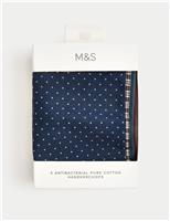 5pk Pure Cotton Woodland Handkerchiefs