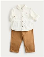 2pc Cotton Rich Shirt and Chino Outfit (0-3 Yrs)