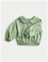 Cotton Rich Collar Detail Sweatshirt (0 Mths-3 Yrs)
