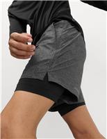 Goodmove Double Layered 5 inch Sports Shorts Medium Blue