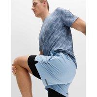 Goodmove Double Layered 5 inch Sports Shorts Medium Blue