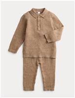 2pc Knitted Textured Outfit (0-3 Yrs)