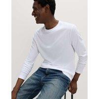 M&S Pure Cotton Crew Neck T-Shirt White