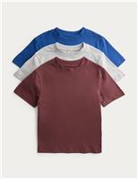 3 Pack Pure Cotton T-Shirts (2-8 Yrs)