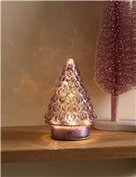Small Glass Light Up Tree Decoration