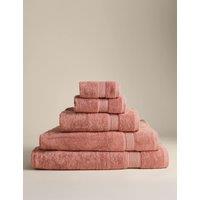 M&S Super Soft Pure Cotton Towel Soft Terracotta