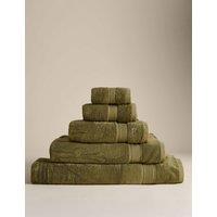 M&S Super Soft Pure Cotton Towel Olive