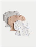 3pk Pure Cotton Sport Tops (0-3 Yrs)