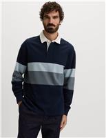 Pure Cotton Striped Rugby Shirt