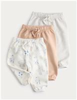 3pk Cotton Rich Elasticated Waist Joggers (0-3 Yrs)