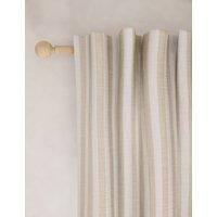 M&S Pure Cotton Striped Multiway Curtains Neutral